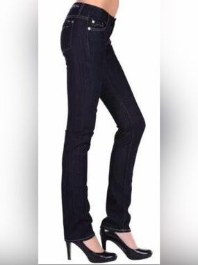 Fidelity Denim Cigarette Skinny Low Rise Houston Jean Dark Wash Stretch 29